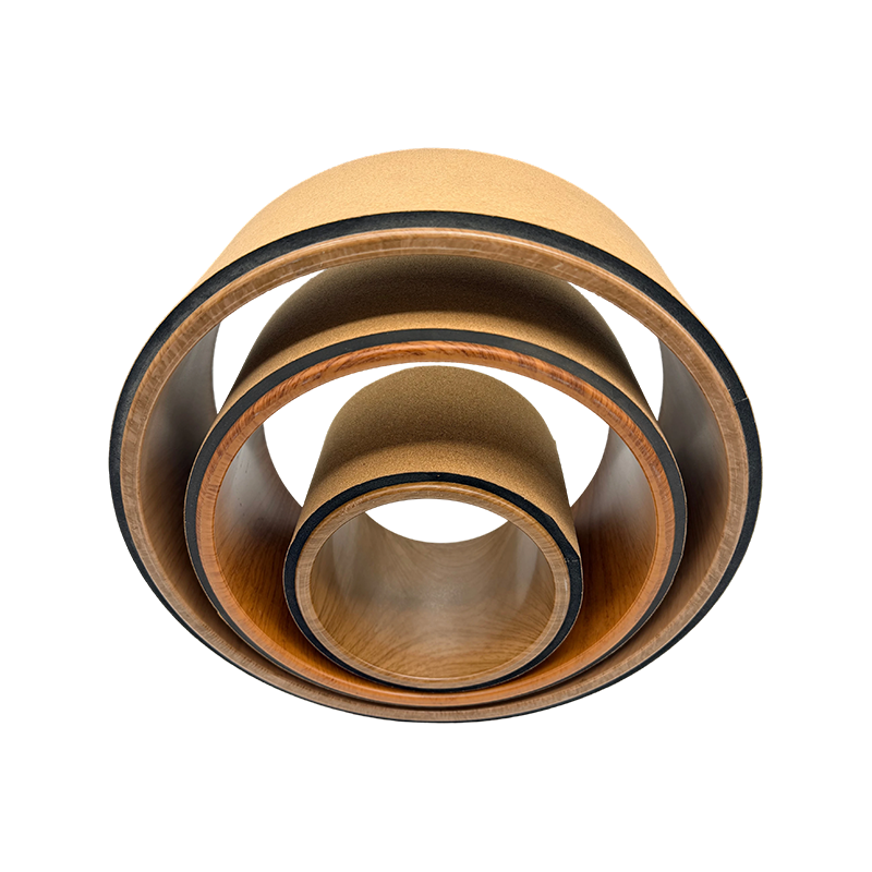 3サイズ同一高さ バックストレッチ コルク ヨガホイールセット